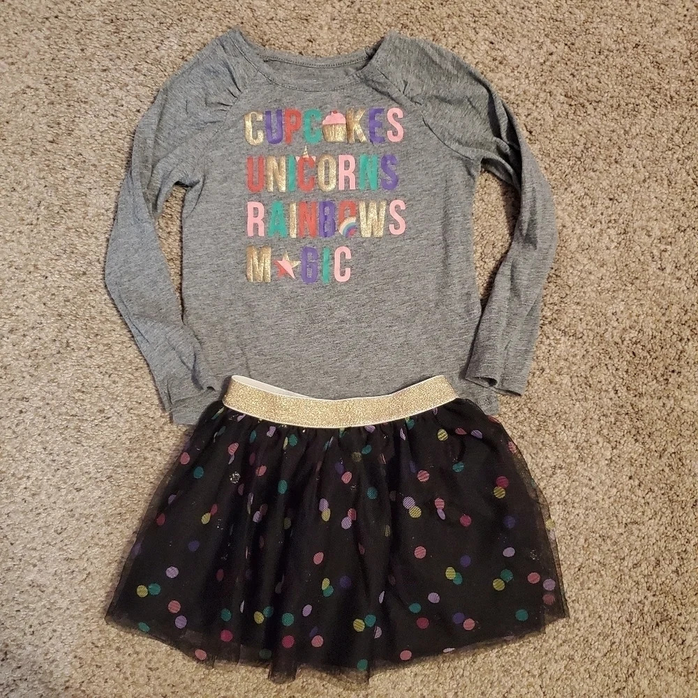 Epic Threads Holiday Girl Skirt Top Outfit 3T